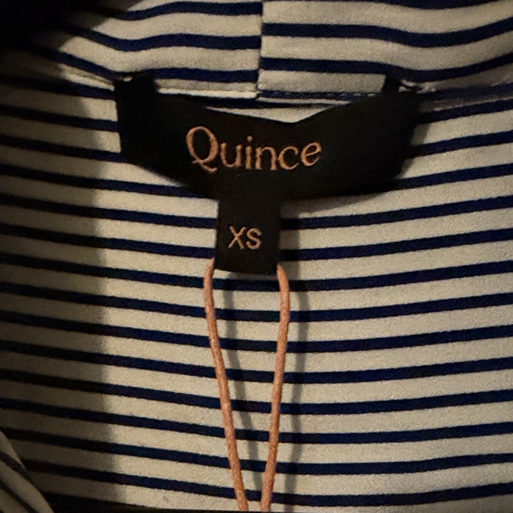 Quince Washable Stretch Silk Tie Neck Blouse - Picture 3 of 10